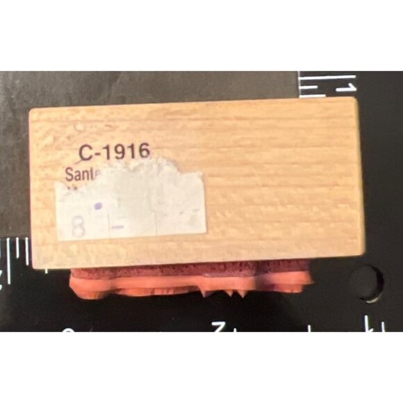 PSX 1996 C-1916 Easter Bunny with Egg Wood Mounted Rubber Stamp - Picture 3 of 3